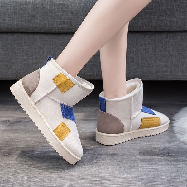 snow boots female short tube 2020 autumn new fashion korean version of wild plus velvet anti-slip color cotton boots a1-19, Black
snow boots female short tube 2020 autumn new fashion korean version of wild plus velvet anti-slip color cotton boots a1-19, Black