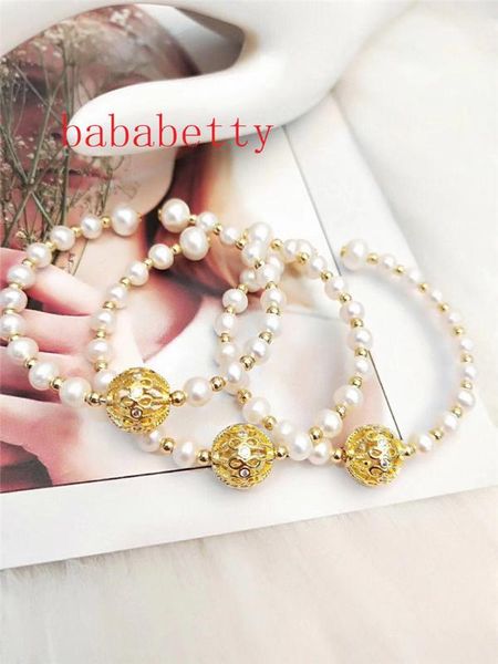new natural freshwater 6-7mm white pearl handmade bracelets can be resized, Black
new natural freshwater 6-7mm white pearl handmade bracelets can be resized, Black