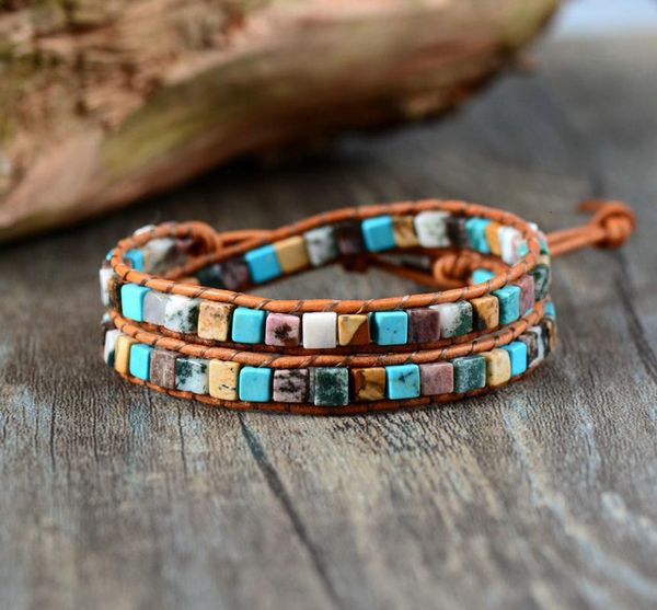 tennis bracelets high end mix natural stone tube beads leather 2 strands wrap bracelet vintage weaving, Golden;silver
tennis bracelets high end mix natural stone tube beads leather 2 strands wrap bracelet vintage weaving, Golden;silver