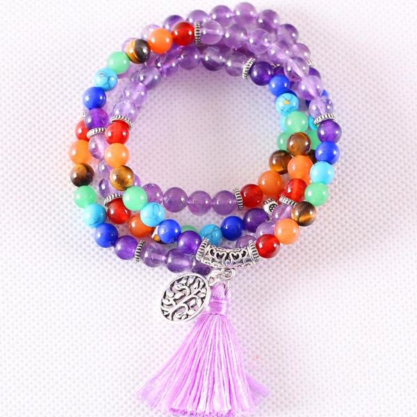 pendant necklaces charm women long bracelet natural mala gem stone round bead tassel 7 chakra purple crystal reiki boho necklace 27" h0, Silver
pendant necklaces charm women long bracelet natural mala gem stone round bead tassel 7 chakra purple crystal reiki boho necklace 27" h0, Silver