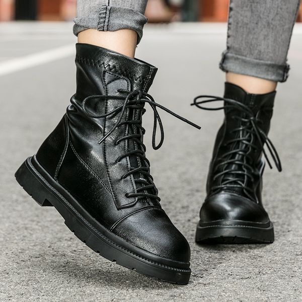 boots 2021 women black platform ankle flat fashion pu leather botas mujer shoes woman fretwork ladies
boots 2021 women black platform ankle flat fashion pu leather botas mujer shoes woman fretwork ladies