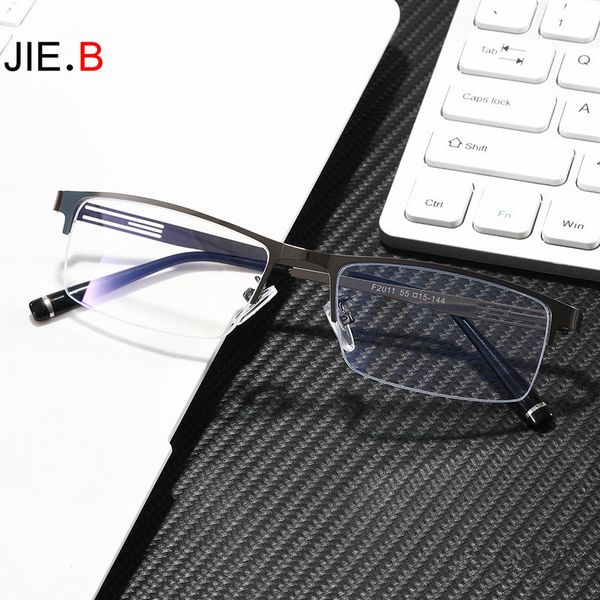 the new half-frame glasses frame fashion business men's retro anti-blue computer goggles can be equipped with lenses, Black
the new half-frame glasses frame fashion business men's retro anti-blue computer goggles can be equipped with lenses, Black