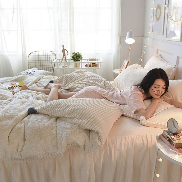 bedding sets 3pcs/4pcs winter solid color purple pink set thicken flannel bed skirt duvet cover and pillowcases for el home
bedding sets 3pcs/4pcs winter solid color purple pink set thicken flannel bed skirt duvet cover and pillowcases for el home