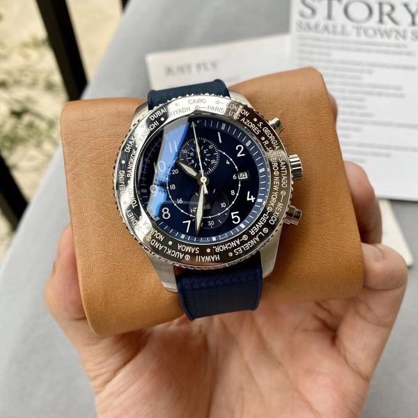 manufacturers 2020 42mm dial rubber strap luxury mens watches new style pilot running seconds chronograph function wat, Slivery;brown
manufacturers 2020 42mm dial rubber strap luxury mens watches new style pilot running seconds chronograph function wat, Slivery;brown