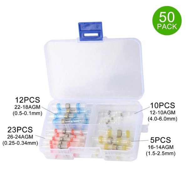 100/50 pcs mixed heat shrink sordering terminals waterproof solder sleeve tube electrical wire insulated buconnectors kit
100/50 pcs mixed heat shrink sordering terminals waterproof solder sleeve tube electrical wire insulated buconnectors kit