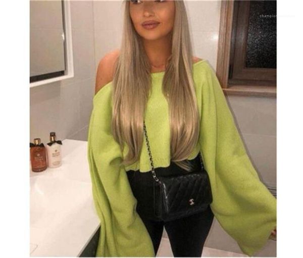 women loose solid color long sleeved knits fashion womens casual new slash neck designer knit tshirts, White
women loose solid color long sleeved knits fashion womens casual new slash neck designer knit tshirts, White