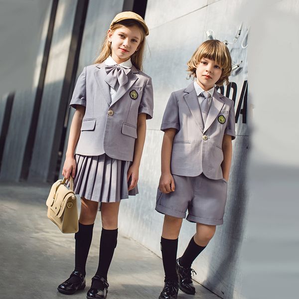 children cotton japanese school uniforms girls boys academic gray suit blazer coat pleated skirt korean clothing sets outfit kid, White
children cotton japanese school uniforms girls boys academic gray suit blazer coat pleated skirt korean clothing sets outfit kid, White