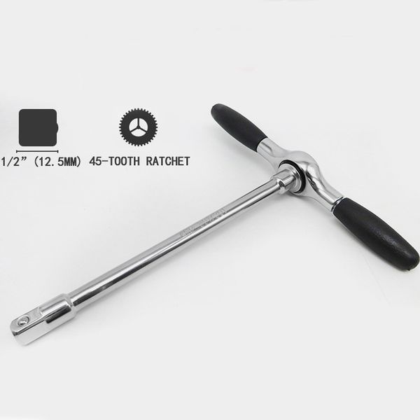 1/2" t type socket wrench two-way 45-tooth ratchet handle wrenches with removable handle quick ratchet spanner auto repair tools
1/2" t type socket wrench two-way 45-tooth ratchet handle wrenches with removable handle quick ratchet spanner auto repair tools