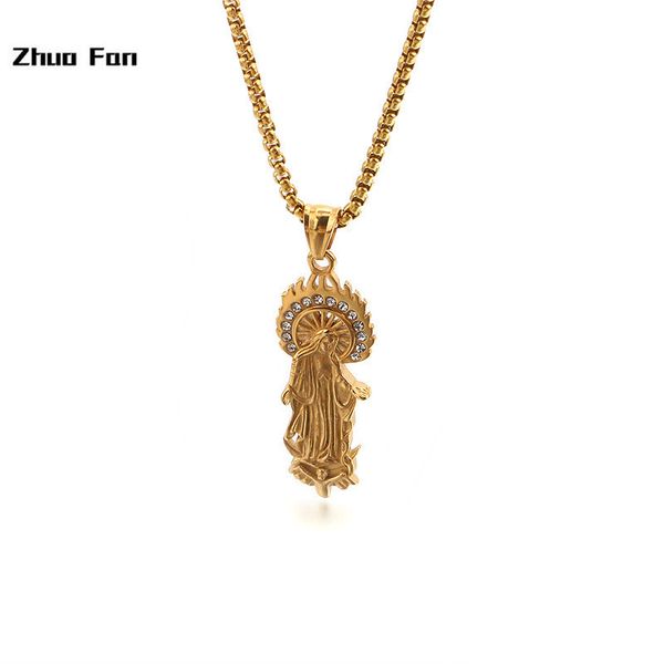 chains vintage fashion europe and western jewelry wholesale catholic virgin maria pendant necklace religious stainless steel accessorie, Silver
chains vintage fashion europe and western jewelry wholesale catholic virgin maria pendant necklace religious stainless steel accessorie, Silver