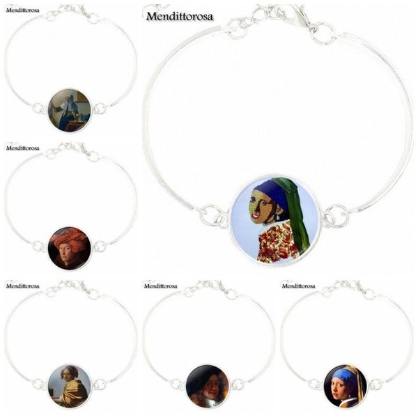 ej glaze for christmas gift vintage glass cabochon jewelry with bracelet bangle johannes vermeer's masterpiece, Golden;silver
ej glaze for christmas gift vintage glass cabochon jewelry with bracelet bangle johannes vermeer's masterpiece, Golden;silver