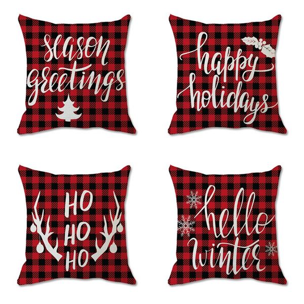 christmas linen pillow case classic lattice pattern cushion cover festive red and black sofa pillow cover
christmas linen pillow case classic lattice pattern cushion cover festive red and black sofa pillow cover