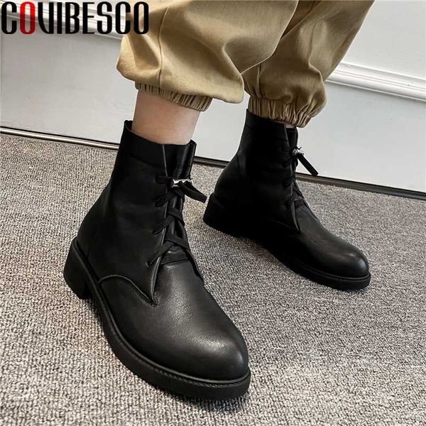covibesco fashion casual women ankle boots genuine leather autumn winter shoes woman low heels concise cross-tied basic boots, Black
covibesco fashion casual women ankle boots genuine leather autumn winter shoes woman low heels concise cross-tied basic boots, Black
