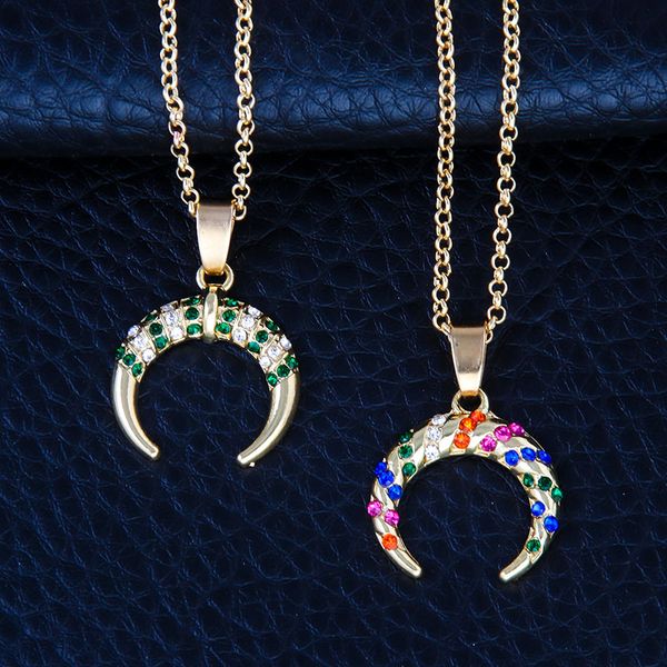 pendant necklaces itenice 2021 rainbow crescent for women multicolor oval moon cz necklace gold filled jewelry cubic zirconia, Silver
pendant necklaces itenice 2021 rainbow crescent for women multicolor oval moon cz necklace gold filled jewelry cubic zirconia, Silver