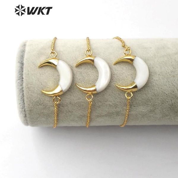 wt-b500 wkt natural shell bracelet gold trim crescent shell pendant bracelet women fashion charm jewelry, Golden;silver
wt-b500 wkt natural shell bracelet gold trim crescent shell pendant bracelet women fashion charm jewelry, Golden;silver