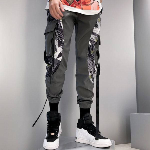 men's pants streetwear hip hop men patchwork pocket side 2021 loose joggers sweatpants ankle length trousers for male, Black
men's pants streetwear hip hop men patchwork pocket side 2021 loose joggers sweatpants ankle length trousers for male, Black