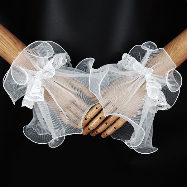 five fingers gloves summer sunscreen dress fingerless trumpet shape female short bow lace woman thin glove j29, Blue;gray
five fingers gloves summer sunscreen dress fingerless trumpet shape female short bow lace woman thin glove j29, Blue;gray