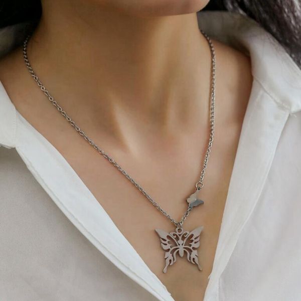hollow out butterfly necklace exclusive harajuku cold wind stainless steel butterfly choker women punk style necklace, Silver
hollow out butterfly necklace exclusive harajuku cold wind stainless steel butterfly choker women punk style necklace, Silver