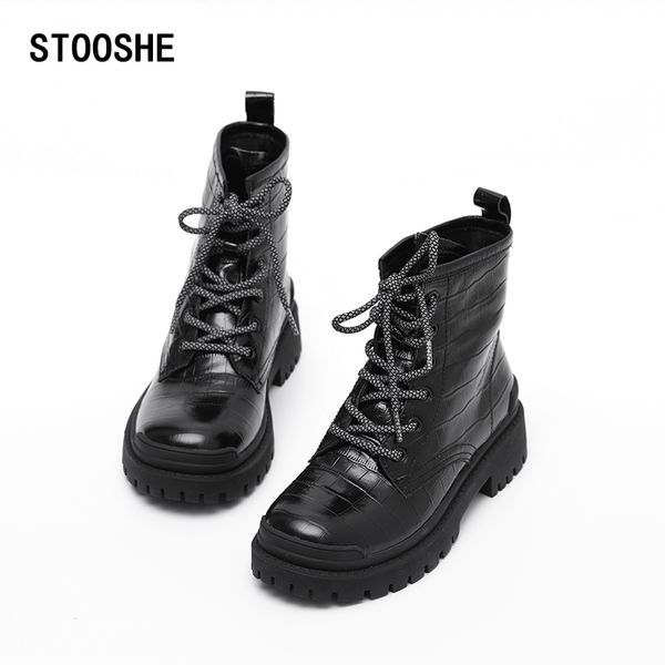 the new 2020 autumn/winter leather crocodile grain thick bottom hole boots female 6 reflective shoelaces british wind tub, Black
the new 2020 autumn/winter leather crocodile grain thick bottom hole boots female 6 reflective shoelaces british wind tub, Black
