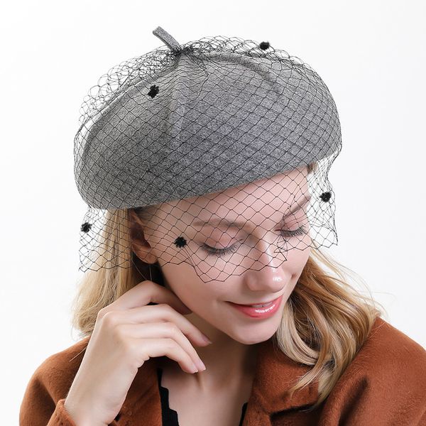 berets 2021 netting wool women beret autumn winter girls french artist beanie hat cap elegant temperament vintage, Blue;gray
berets 2021 netting wool women beret autumn winter girls french artist beanie hat cap elegant temperament vintage, Blue;gray