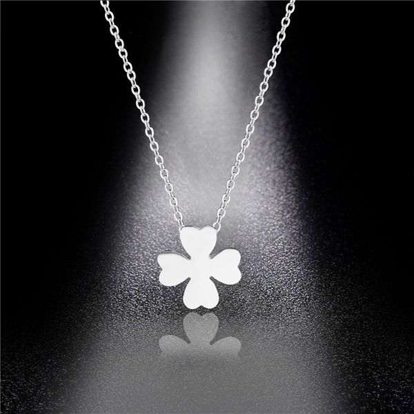 pendant necklaces simple stainless steel necklace clover clavicle chain glossy three-dimensional titanium female, Silver
pendant necklaces simple stainless steel necklace clover clavicle chain glossy three-dimensional titanium female, Silver