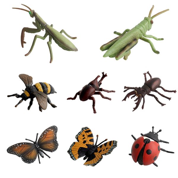 8pcs/set mini insect bug animal figures toys joke trick gag fillers, bee, butterfly, ladybug, grasshopper, stag beetle
8pcs/set mini insect bug animal figures toys joke trick gag fillers, bee, butterfly, ladybug, grasshopper, stag beetle