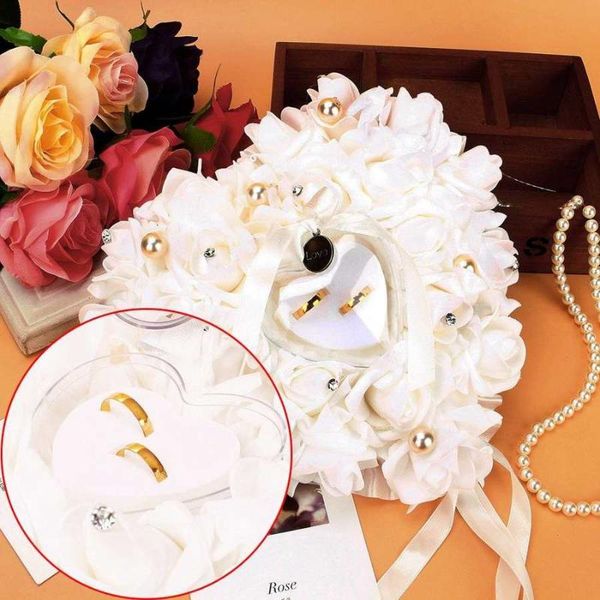 romantic rose wedding favors heart pearl gift ring box pillow cushion 
romantic rose wedding favors heart pearl gift ring box pillow cushion