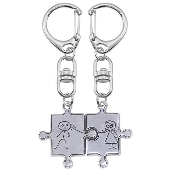 friend 2 piece set key chain puzzle carving black pattern pendant fashion men and women valentine's day jewelry gift hot, Silver
friend 2 piece set key chain puzzle carving black pattern pendant fashion men and women valentine's day jewelry gift hot, Silver
