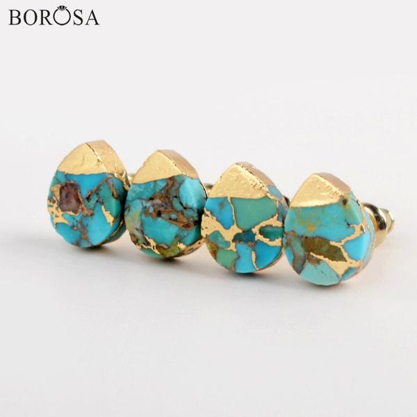 stud borosa teardrop natural turquoises earrings with veins women fashion blue gems stones boho jewelry g1984, Golden;silver
stud borosa teardrop natural turquoises earrings with veins women fashion blue gems stones boho jewelry g1984, Golden;silver