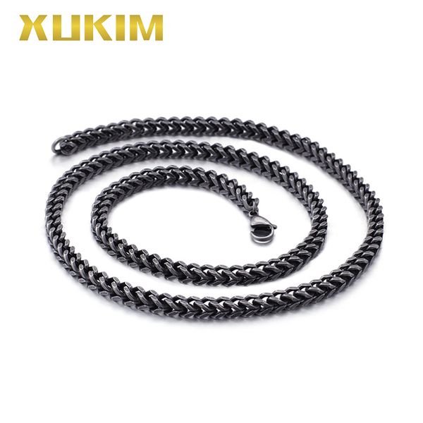 xcn217 xukim jewelry titanium steel gun black color hip hop chain men fasion clavicle necklace women 2020 new gift, Silver
xcn217 xukim jewelry titanium steel gun black color hip hop chain men fasion clavicle necklace women 2020 new gift, Silver