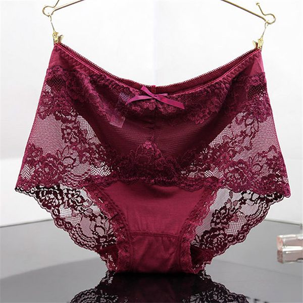 women's underwear large size transparent temptation lace panties female modal stretch breathable comfortable ladies briefs, Black;pink
women's underwear large size transparent temptation lace panties female modal stretch breathable comfortable ladies briefs, Black;pink