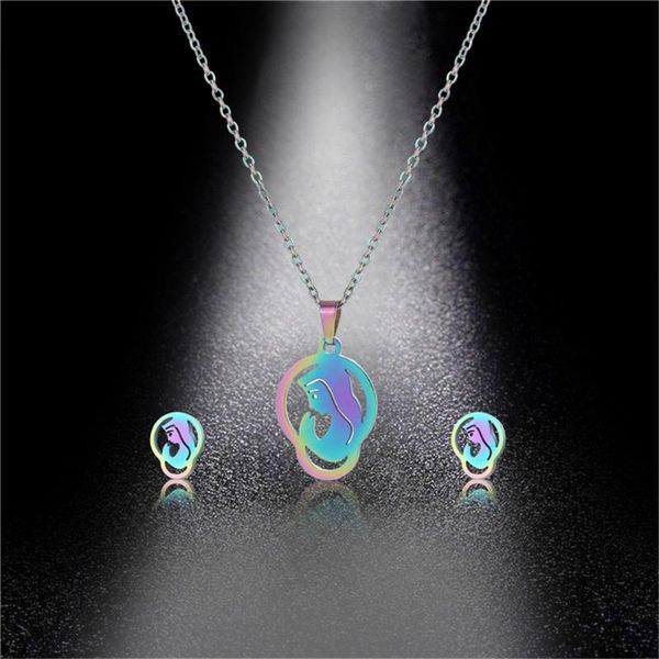 qiamni colorful mother mom choker necklace earring stainless steel jewelry sets for women girls party birthday mother's day gift, Silver
qiamni colorful mother mom choker necklace earring stainless steel jewelry sets for women girls party birthday mother's day gift, Silver