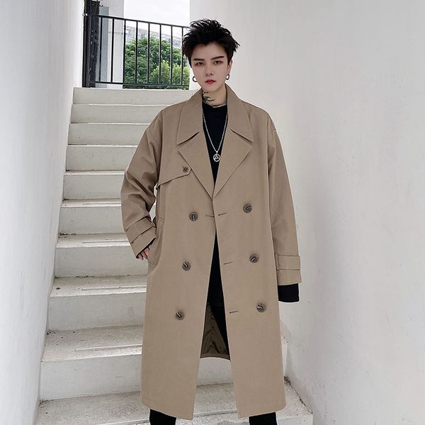 men's trench coats men double breasted loose long casual trenchcoat outerwear male streetwear vintage jacket overcoat, Tan;black
men's trench coats men double breasted loose long casual trenchcoat outerwear male streetwear vintage jacket overcoat, Tan;black