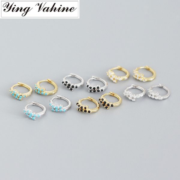 ying vahine 100% 925 sterling silver blue black white zircons round circle hoop earrings for women, Golden;silver
ying vahine 100% 925 sterling silver blue black white zircons round circle hoop earrings for women, Golden;silver