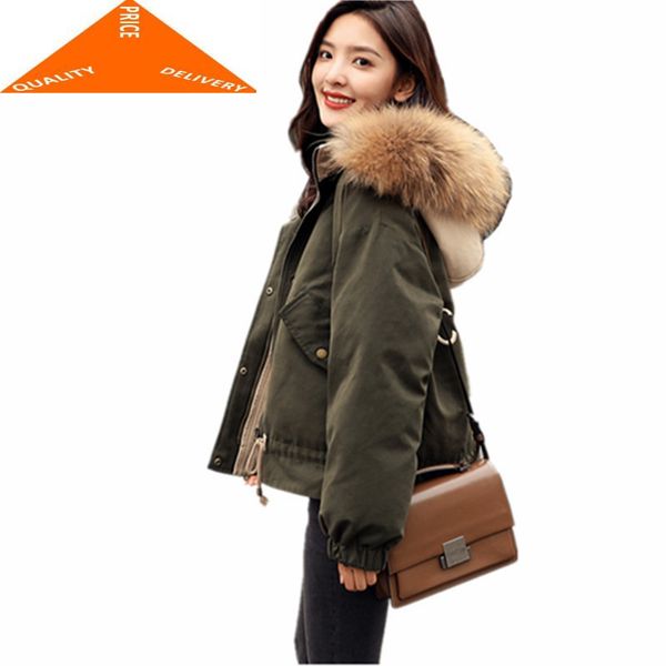 women's down & parkas woman coats winter 2021 est fashion female casaul short with fur collar korean style ladies elegant coat lwl706, Black
women's down & parkas woman coats winter 2021 est fashion female casaul short with fur collar korean style ladies elegant coat lwl706, Black