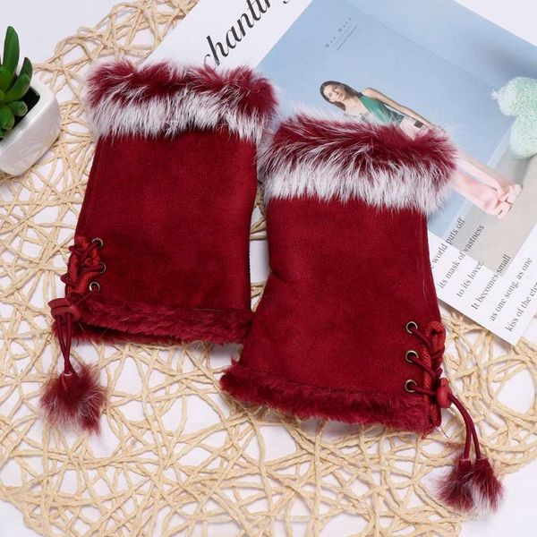 five fingers gloves women fur leather wrist fingerless autumn winter warm girls cute ribbon clothing accessories gift, Blue;gray
five fingers gloves women fur leather wrist fingerless autumn winter warm girls cute ribbon clothing accessories gift, Blue;gray