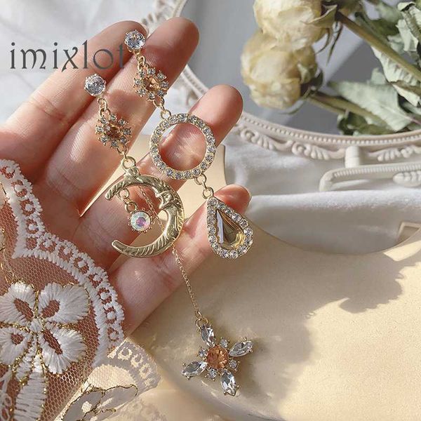 korean elegant moon twist ring hanging dangle asymmetrical earrings bohemian prevent allergy vintage stud earrings high quality, Silver
korean elegant moon twist ring hanging dangle asymmetrical earrings bohemian prevent allergy vintage stud earrings high quality, Silver