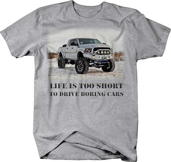2019 fashion life is too short boring cars - ram lifted offroad t shirt tee shirt
