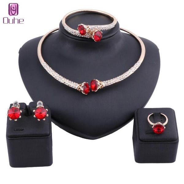 bridal dubai gold jewelry sets crystal necklace bangle earring ring nigerian wedding party women jewelry set, Silver
bridal dubai gold jewelry sets crystal necklace bangle earring ring nigerian wedding party women jewelry set, Silver