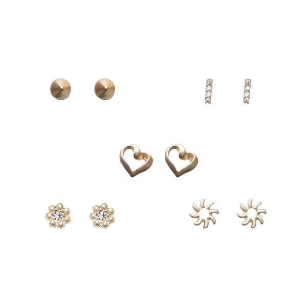 meild set stud earrings women's jewelry 5 pairs /sets personal square triangle circle ear studs fashion women's jewelry, Golden;silver
meild set stud earrings women's jewelry 5 pairs /sets personal square triangle circle ear studs fashion women's jewelry, Golden;silver