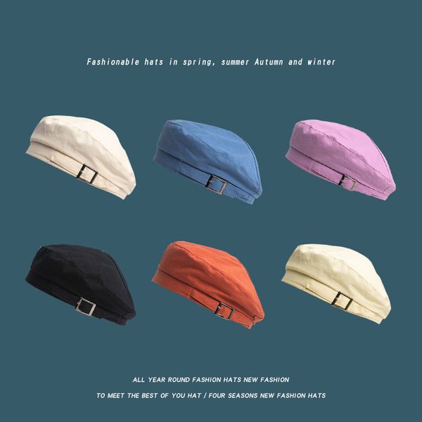 berets japanese fashion candy color retro beret hat female summer korean version of the wild simple painter literary bud, Blue;gray
berets japanese fashion candy color retro beret hat female summer korean version of the wild simple painter literary bud, Blue;gray