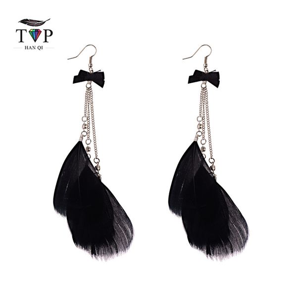 anqi black feather long drop earring for women fashion classic statement earrings party jewelry pendientes mujer moda 2020, Silver
anqi black feather long drop earring for women fashion classic statement earrings party jewelry pendientes mujer moda 2020, Silver