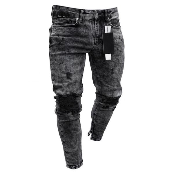 men's pants cotton jeans men spring 2021 menclothes denim distressed freyed slim fit casual trousers stretch ripped, Black 
men's pants cotton jeans men spring 2021 menclothes denim distressed freyed slim fit casual trousers stretch ripped, Black