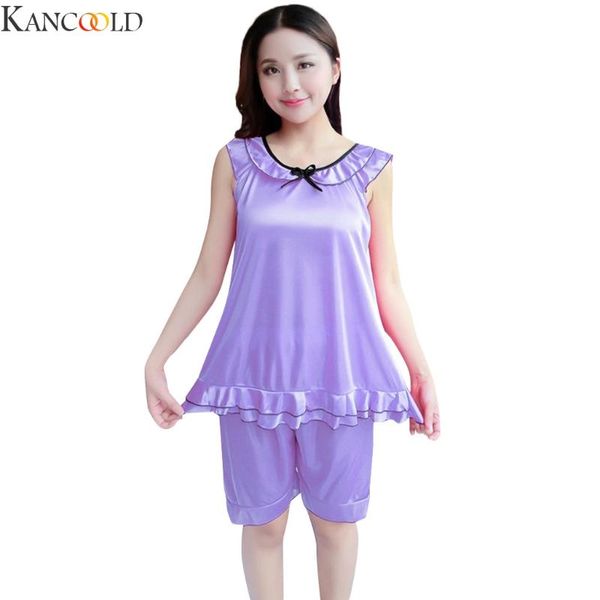 kancoold new women slim fit satin fashion comfortable night robe sleepwear sling sleeveless summer wear nightgowns set, Black;red
kancoold new women slim fit satin fashion comfortable night robe sleepwear sling sleeveless summer wear nightgowns set, Black;red
