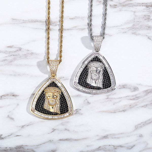 luxury bling циркон иисус конструктора ожерелье mens hip hop ожерелья vintage золота 18k родий треугольник кулон ожерелье, Silver
luxury bling циркон иисус конструктора ожерелье mens hip hop ожерелья vintage золота 18k родий треугольник кулон ожерелье, Silver