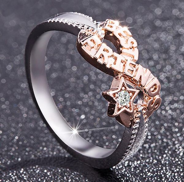 wedding rings hainon fashion friends ring women's infinity star zircon silver color cross engagement jewelry for women, Slivery;golden
wedding rings hainon fashion friends ring women's infinity star zircon silver color cross engagement jewelry for women, Slivery;golden