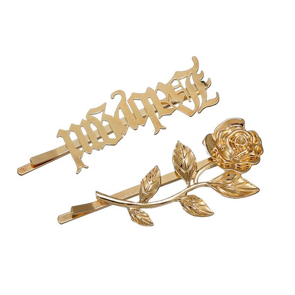 fashion gold word hair pins geometric letter metal barrettes rose flower hair clip cute hairpin headwear women accessory, Golden;silver
fashion gold word hair pins geometric letter metal barrettes rose flower hair clip cute hairpin headwear women accessory, Golden;silver