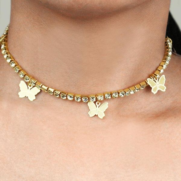 jumplim elegant short necklace with diamonds accessories cute butterfly necklace for women exquisite fashion jewelry chainchoker, Golden;silver
jumplim elegant short necklace with diamonds accessories cute butterfly necklace for women exquisite fashion jewelry chainchoker, Golden;silver