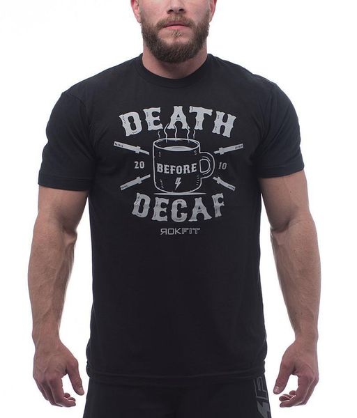 2019 fashion rokfit death before decaf black t-shirt weight lifting fitness100% cotton humor tee shirts
2019 fashion rokfit death before decaf black t-shirt weight lifting fitness100% cotton humor tee shirts