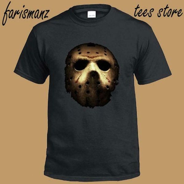 jason hockey mask horror movie friday the 13th men black t-shirt size s to 3xl
