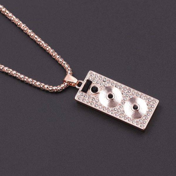 rose gold dj disc player pendant necklace long chain inlaid crystal pendant necklaces women men rap accessories hip hop jewelry, Silver
rose gold dj disc player pendant necklace long chain inlaid crystal pendant necklaces women men rap accessories hip hop jewelry, Silver
